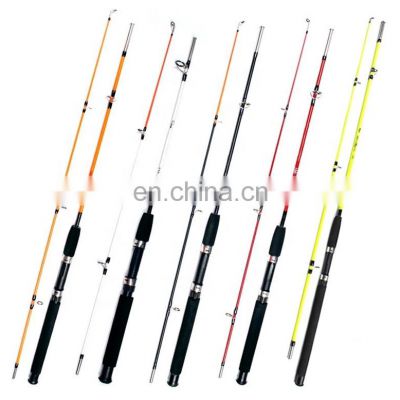 2 section solid fiberglass fishing rod 1.68m/1.8m/1.98m/2.1m/2.4m spinning fishing rod