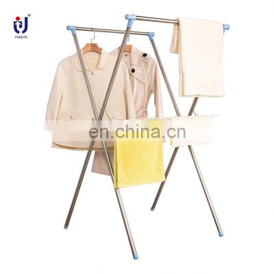 Youlite 0202D X Shaped Outdoor Portable Folding Clothes Laundry Hanging Cloth Drying Rack Stand