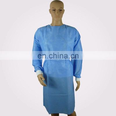SMS non woven disposable isolation gown sterile safety clothing