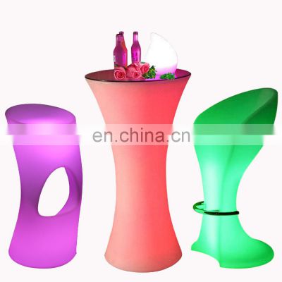 led light cocktail bar tables and chairs for events wedding party wireless illuminated led light bar cocktail tables and chairs