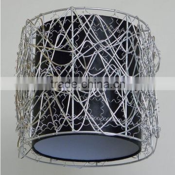 silver cover lamp shade(La pantalla/Abat - jour) with 9"drum shade SHC0908-GB