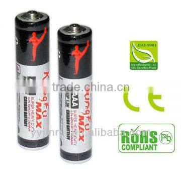 AAA zinc carbon battery R03 r20 d battery 1.5v