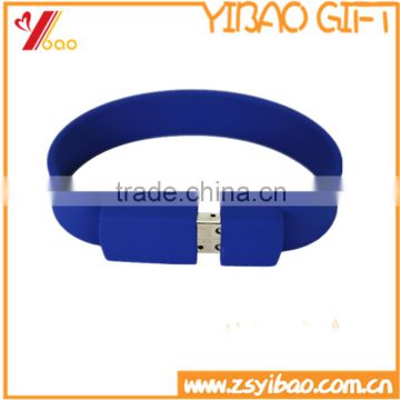 2016 hot selling bracelet usb flash drive wristband high quality pen drive usb with custom logo