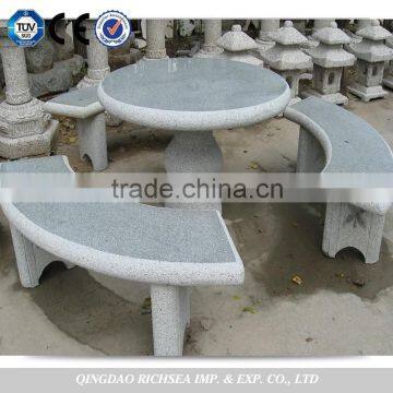 Natural Outdoor Garden Stone Table And Chair