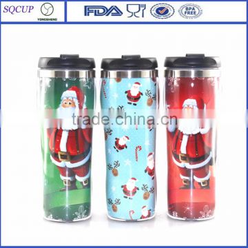 Each friendly Feature Double Wall Inasulated Stainless Steel Starbuck Mug With Advertising Paper Insert