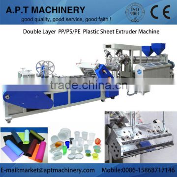 High Output Double layer PP/PE/PS Plastic sheet extrusion production line