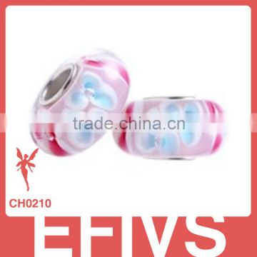 2013 Top Rated Colorful Flower Murano glass beads wholesale