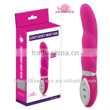 sex products hot sale 7 mode vibration pink purple wavy silicon artificial penis for girls