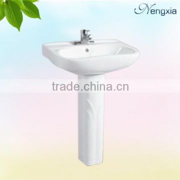 B601 22 inch wash basin ceramic sanitary wares made in China bsin with pedestal