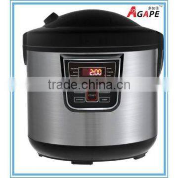 7L ROUND RICE COOKER WITH 10 OR 20 PROGRAMS LED DISPLAY, BIGGEST CAPACITY, SILVER BLACK