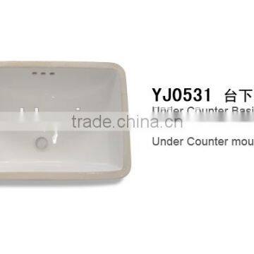 Popular wc bathroom basin, under counter basin/ under counter mounting