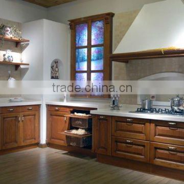 Classic solid wood kitchen cabinet