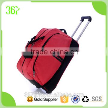 Multifunctional Nylon Waterproof Luggage Bag Travel Trolley Bag with Two Wheel