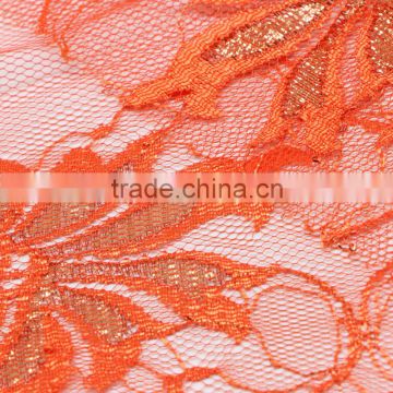 100%C SILVER LACE POMEGRANATE FLOWER FABRIC FOR DRESS