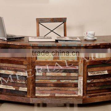 INDIAN RECYCLE FURNITURE WOOD OFFICE TABLE,