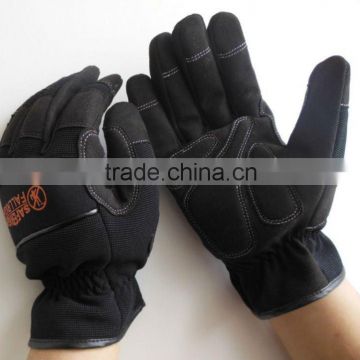 leather work gloves black