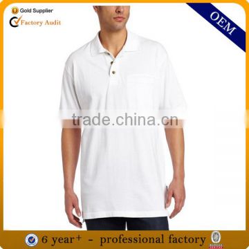 OEM wholesale plain polo shirt with pocket