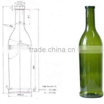 750ml glass Wine bottle for sale