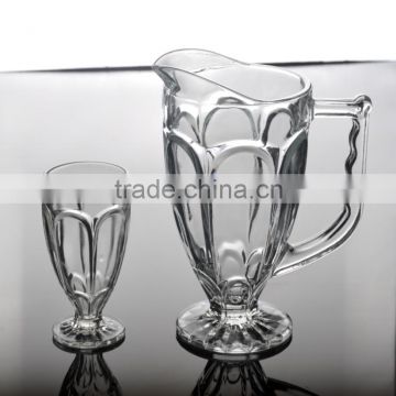 wholesale clear glass water jug set