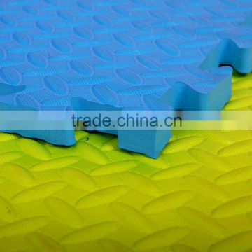 Waterproof colorful EVA foam floor mats--leaf texture