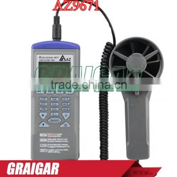 AZ9671 Air Velocity/Volume/Humidity /Temperature Recording,Multipe Function Datalogger