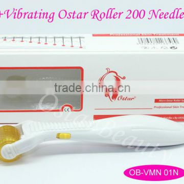 Replaceable heads vibrating led facial roller & derma roller for sale