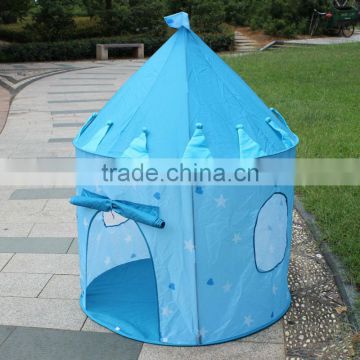 Kids' Round Castle Play House Child Blue Princess Teepee Tent