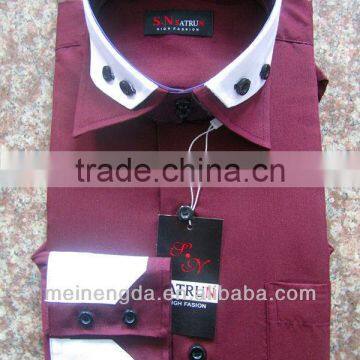 2013collar &cuff matching stylish men dress shirt