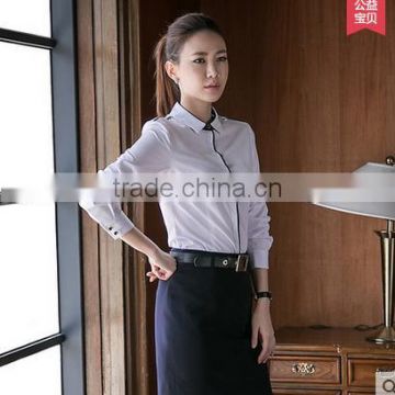 Ladies's Blouses Top Formal Woman Business Office Long Sleeve Slim Shirt