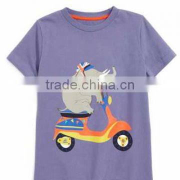 wholesale boys stylish boy's elephant in the purple t-shirt