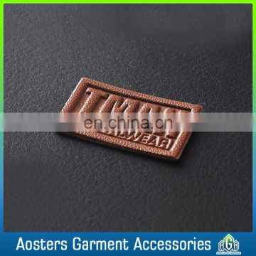 Wholesale factory direct fashion leather patches embossing jeans leather label