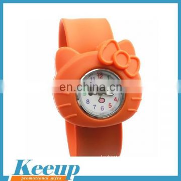 Novelty Style Hello Kitty Silicone Slap Watch Snap Watch