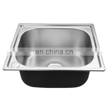 4539 Handmade custom size aluminum single bowl 201 stainless steel kitchen sink