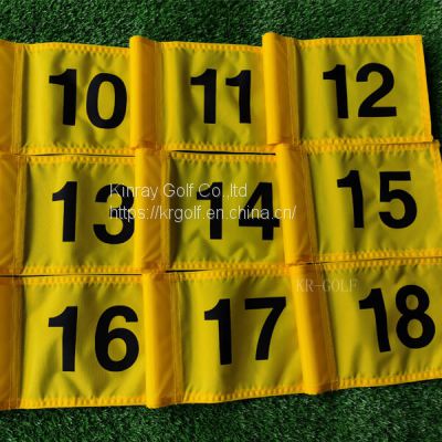 Numbered Tube Style Practice Green Flags (6