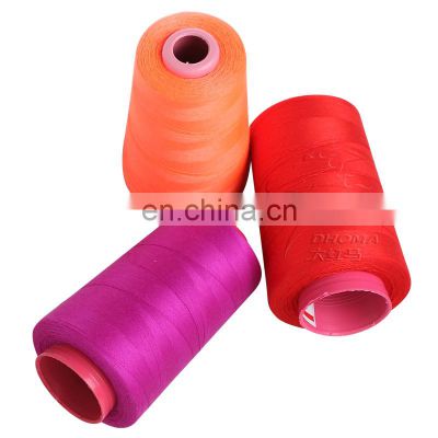 Multicolor 100% spun polyester sewing thread 50/2 for textiles garments