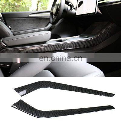 New Style Car Modified Interior Decorative Accessory Scratch-resistant Central Control Side Trim Strips For Tesla Model Y