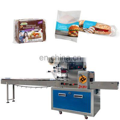 Automatic Bread Flow Packaging Machine For Toast Sliced Bread Packing Machine Croissant Sandwich Hamburger Packing Machine
