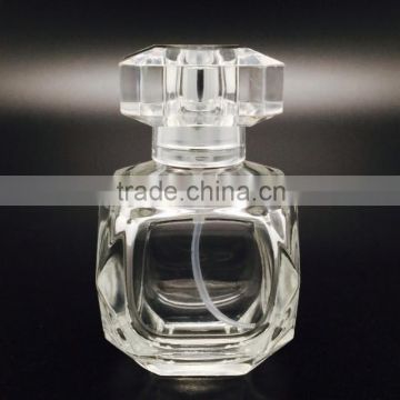 25ml Thick Wall Thick Bottom Crystal looking Glass Perfume Bottle