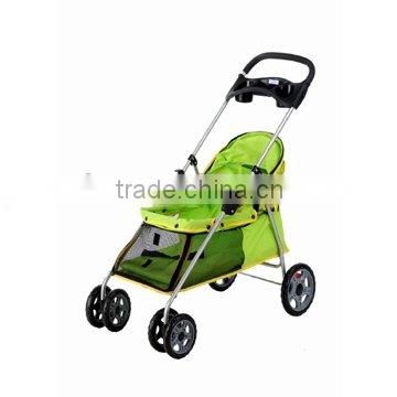 green 4wheels pet dog cat stroller/trolley