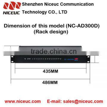 PRI to SS7 signaling gateway NC-AD300D with SS7, ISDN PRI, R2, V5.2,CAS