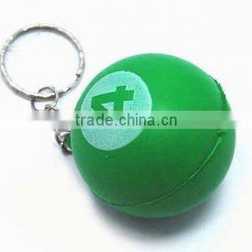 2014 promotional custom logo printing ball key chain