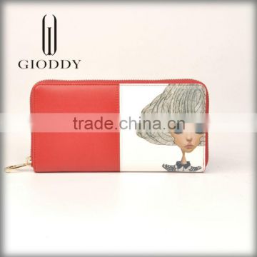 Colorful leather made fashionable cheap business card holder