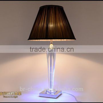 Modern K9 crystal bedroom lamp with color LED light