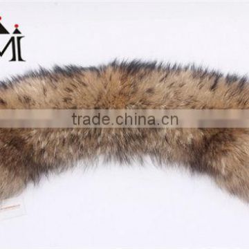 natural color raccoon collar for jacket raccoon fur stripes