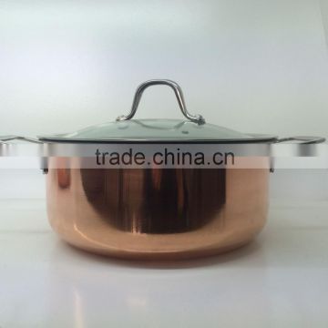 Forged Aluminum pasta pot &sauce pot &casserole cookware sets/Ceramic Coating/nonsticking coating copper color