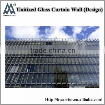 Visible aluminum frame unitized curtain wall