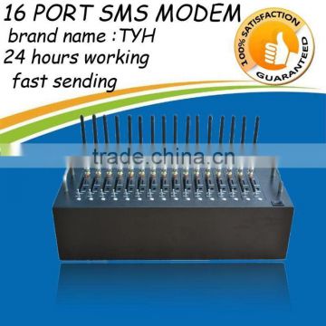 Rs232/USB gsm bulk sms modem 16 port with wavecom Q2406 newest module,plc modem