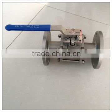 3-PC Flanged Stainless steel DN50 Ball Valve for Nitric acid