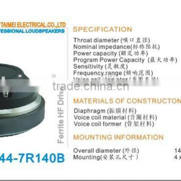 Titanium diaphragm audio professional compression speaker driver
