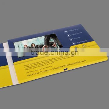 Artificial handmade lenticular images paper thin lcd video greeting card